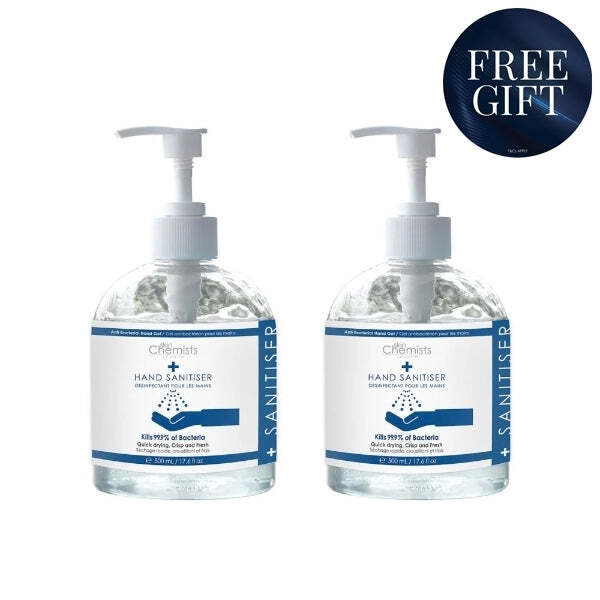 skinChemists Hand Sanitiser Twin Pack 500ml (British brand)