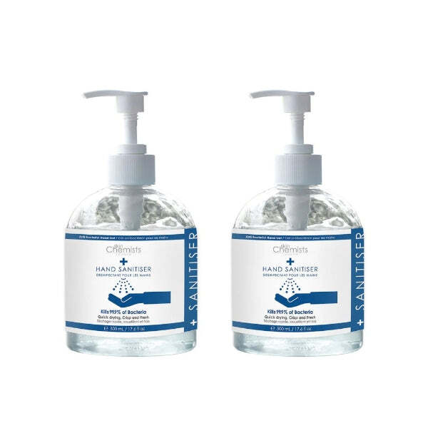 skinChemists Hand Sanitiser Twin Pack 500ml (British brand)
