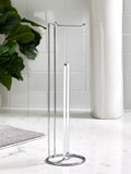 Chrome wire toilet roll holder for up to four rolls - British product