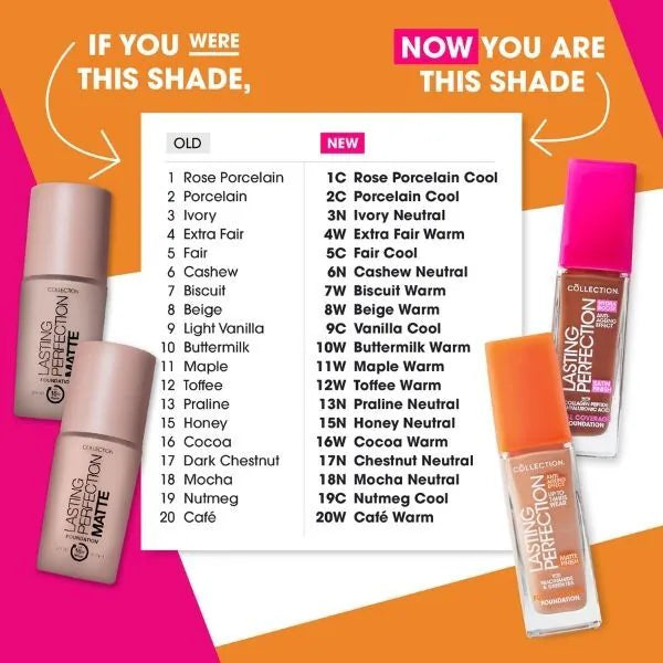 Collection Lasting Perfection Matte Foundation Caramel Cool - British product
