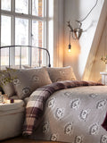 Dreams & Drapes purple Colville check duvet cover set - British product