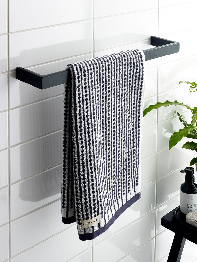 Moderna black large towel rail - British product