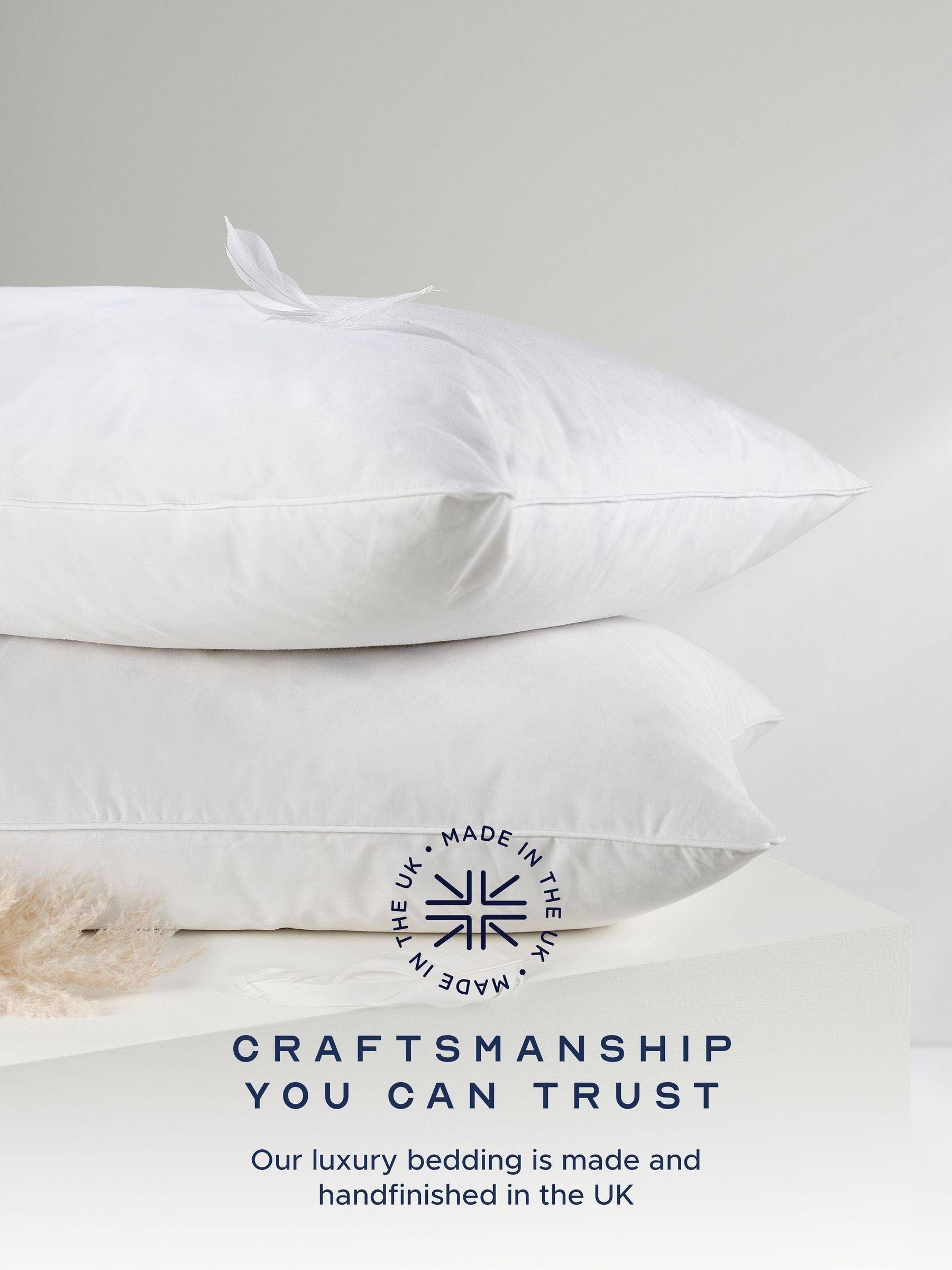 Snuggledown Scandi down medium back sleeper white pillows 2 pack (British brand)
