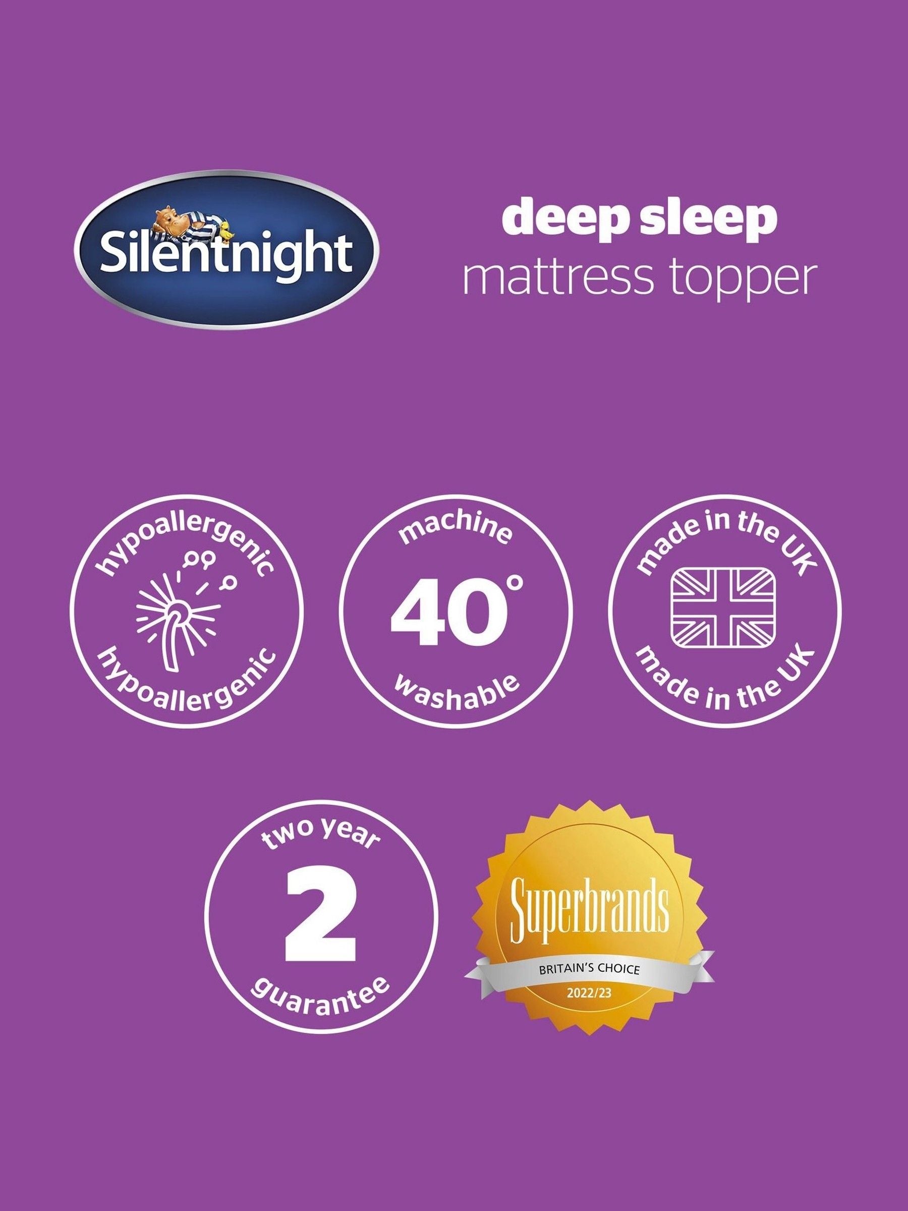 Silentnight White Deepsleep Mattress Topper (British brand)