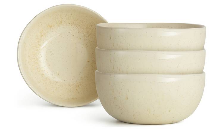 Habitat Evora 4 Piece Cereal Bowl - Natural - McGrocer