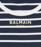 Balmain Kids cotton stripe logo dress 6-14 years - British product