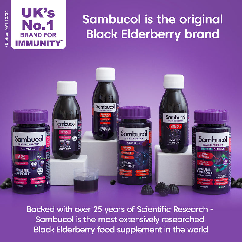 Sambucol Immune Support Tablets Berry Flavour 15 Tablets (British brand)