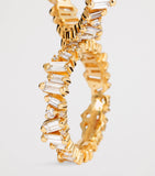 Suzanne Kalan Yellow Gold and Mixed Diamond Tech Ring Jackets (Size 8.5)