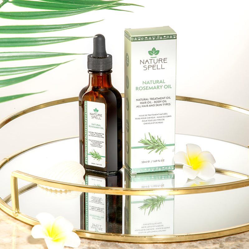 Nature Spell Rosemary Hair Oil Travel Size 50ml, imported from the UK