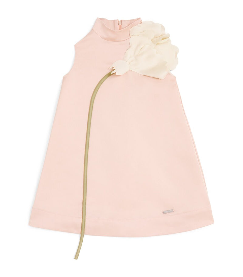 Jessie and James children's satin dress with floral details (3-8 years), UK version