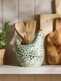 Sage Green Pat the Chicken Utensil Pot