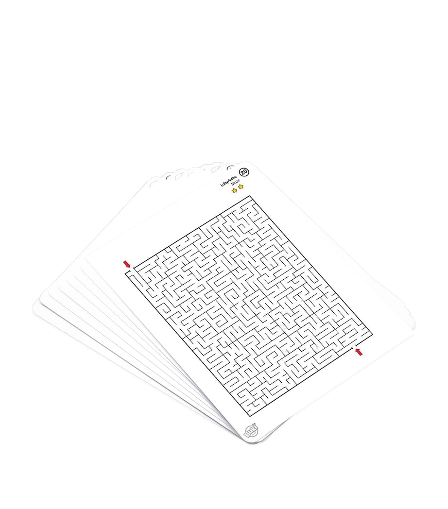 BUKI travel games tablet with erasable screen and styluses - British product