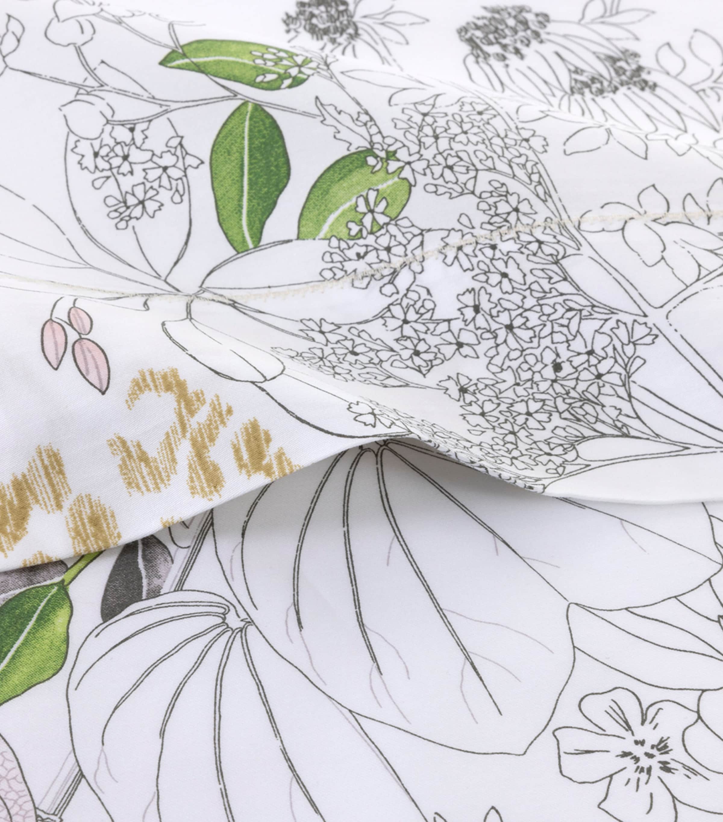 Yves Delorme Orchidee Super King flat sheet (British brand)