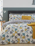 Catherine Lansfield grey retro duvet cover set - British product
