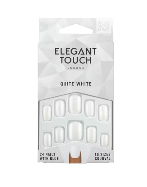 Elegant Touch Core Polish quite white false nails, British product