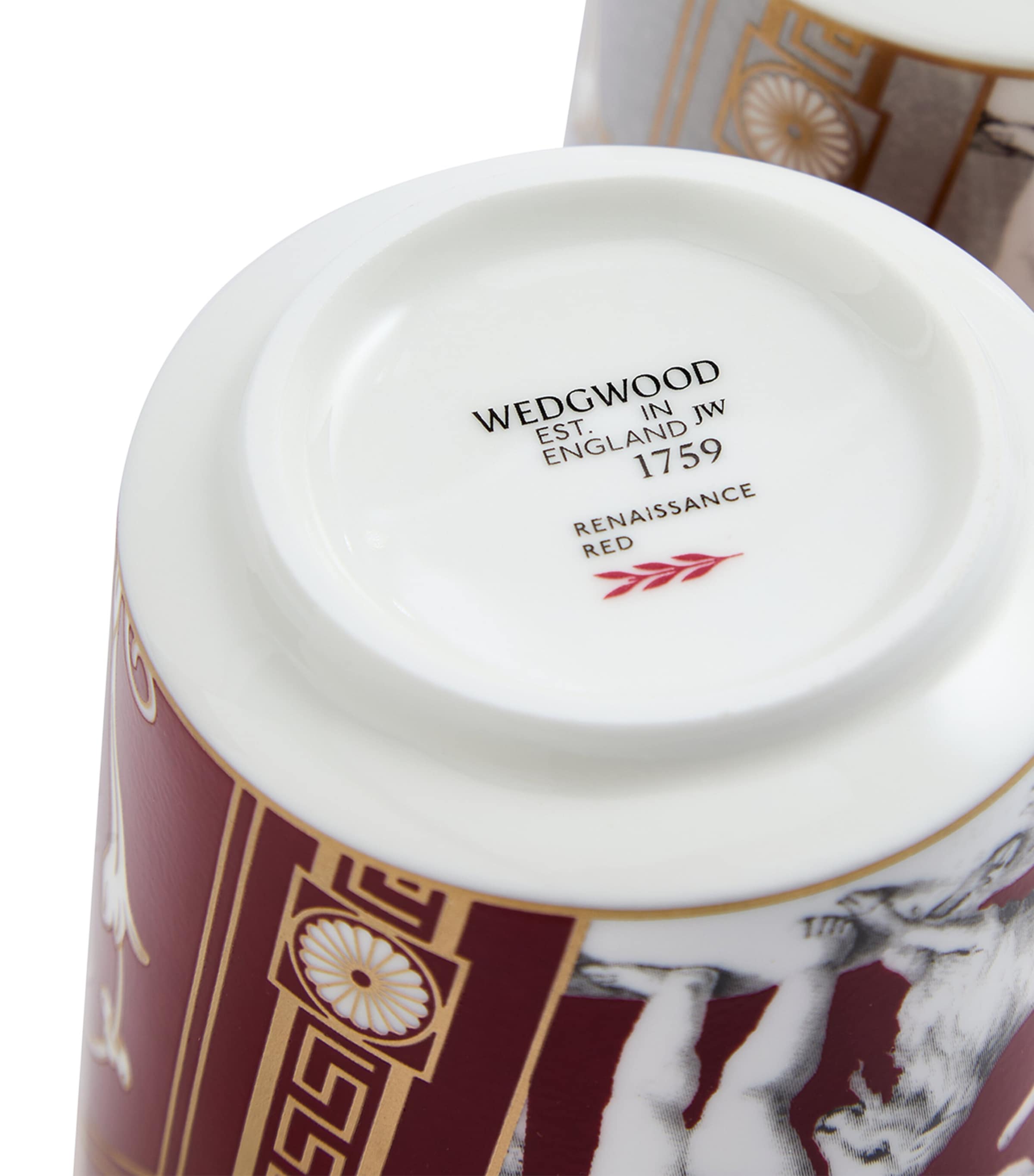 Wedgwood Valentine's Renaissance coffee mugs 300ml (British brand)