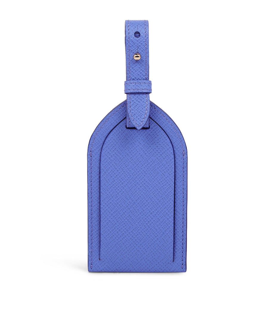 Smythson calfskin Panama luggage tag (British brand)