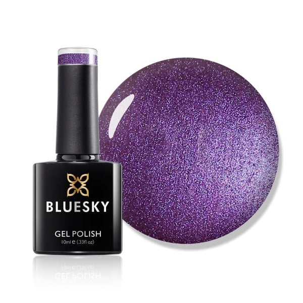 Bluesky Purple Purple glitter gel polish , UK version