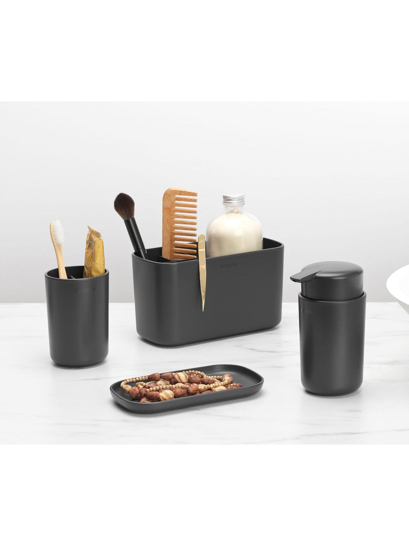 Brabantia dark grey bathroom accessories set of 3 - British product