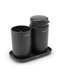 Brabantia dark grey bathroom accessories set of 3 - British product