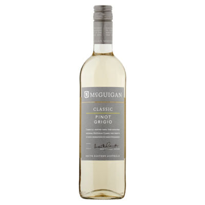 McGuigan Classic Pinot Grigio white wine 75cl, imported from the UK