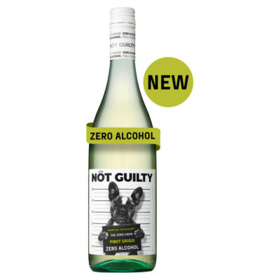 Not Guilty Pinot Grigio Alcohol Free Wine 75cl