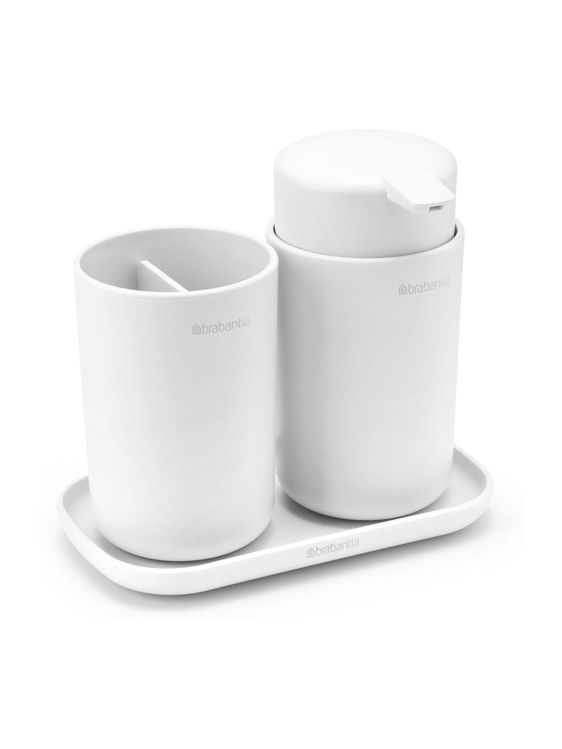 Brabantia white bathroom organiser set of 3 - British product
