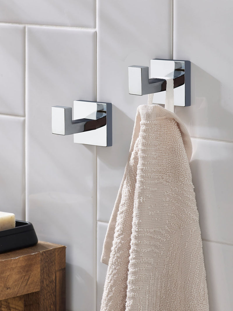 Chrome wall mount hooks set of 2 - British product