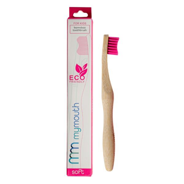 MyMouth Bamboo toothbrush pink, imported from the UK