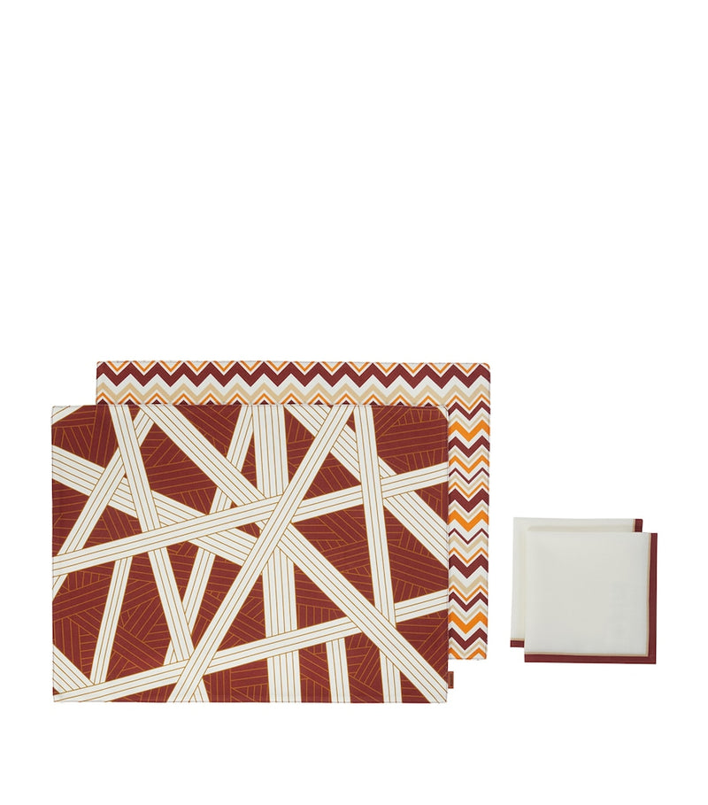Missoni Home cotton Nastri placemats and napkins set of 2, imported from the UK