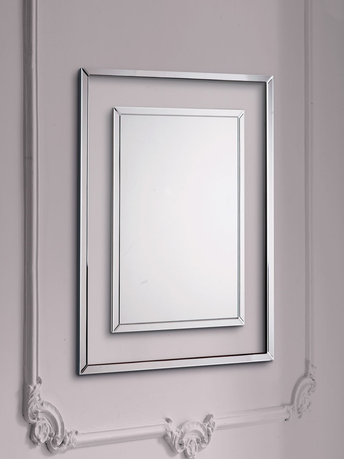 Laura Ashley Clear Evie Rectangular Mirror 100cm x 80cm, UK version