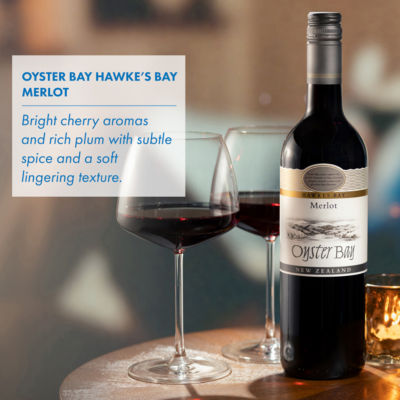 Oyster Bay Hawkes Bay Merlot red wine 750ml, imported from the UK