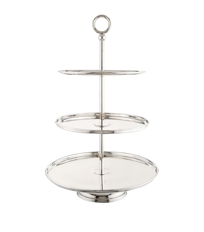 Greggio Silver-Plated Georgian 3-Tier Cake Stand