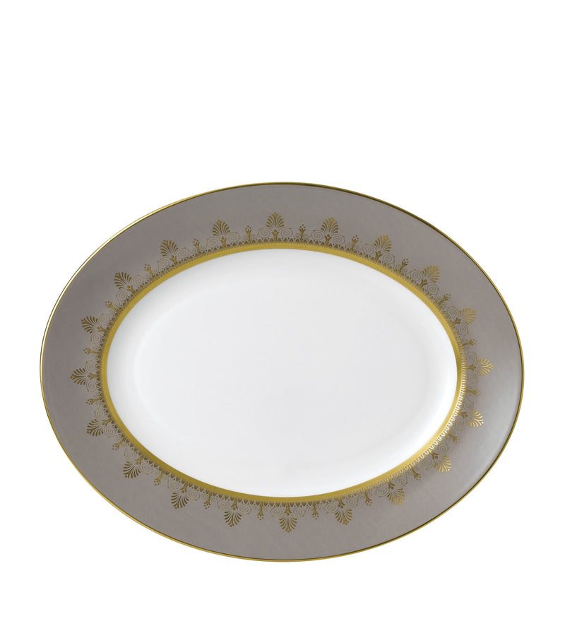 Wedgwood Anthemion Grey platter 35.5cm x 28cm (British brand)