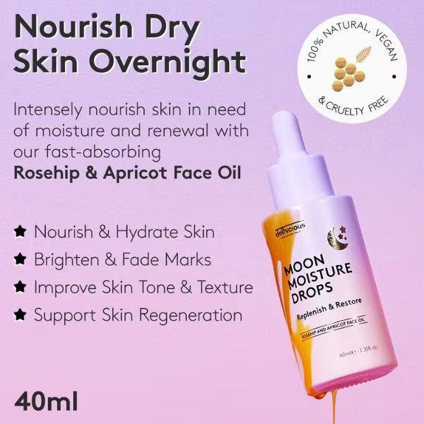 Moisture Drops face oil six plant extracts 40ml - British product