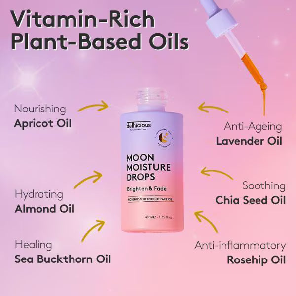 Moisture Drops face oil six plant extracts 40ml - British product