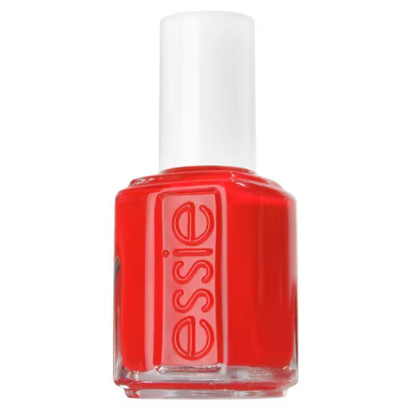 Essie Fifth Avenue bright red nail polish bottle - British product