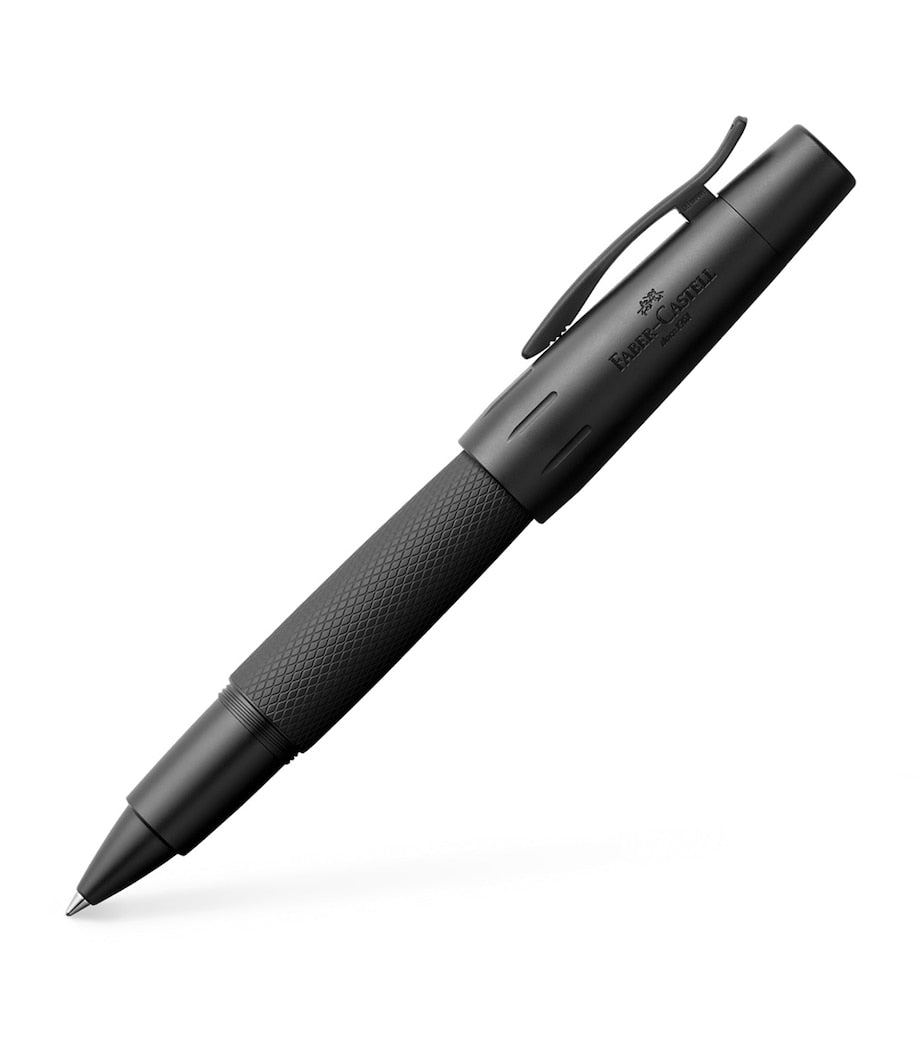 Faber-Castell matte black rollerball pen with aluminium barrel - British product