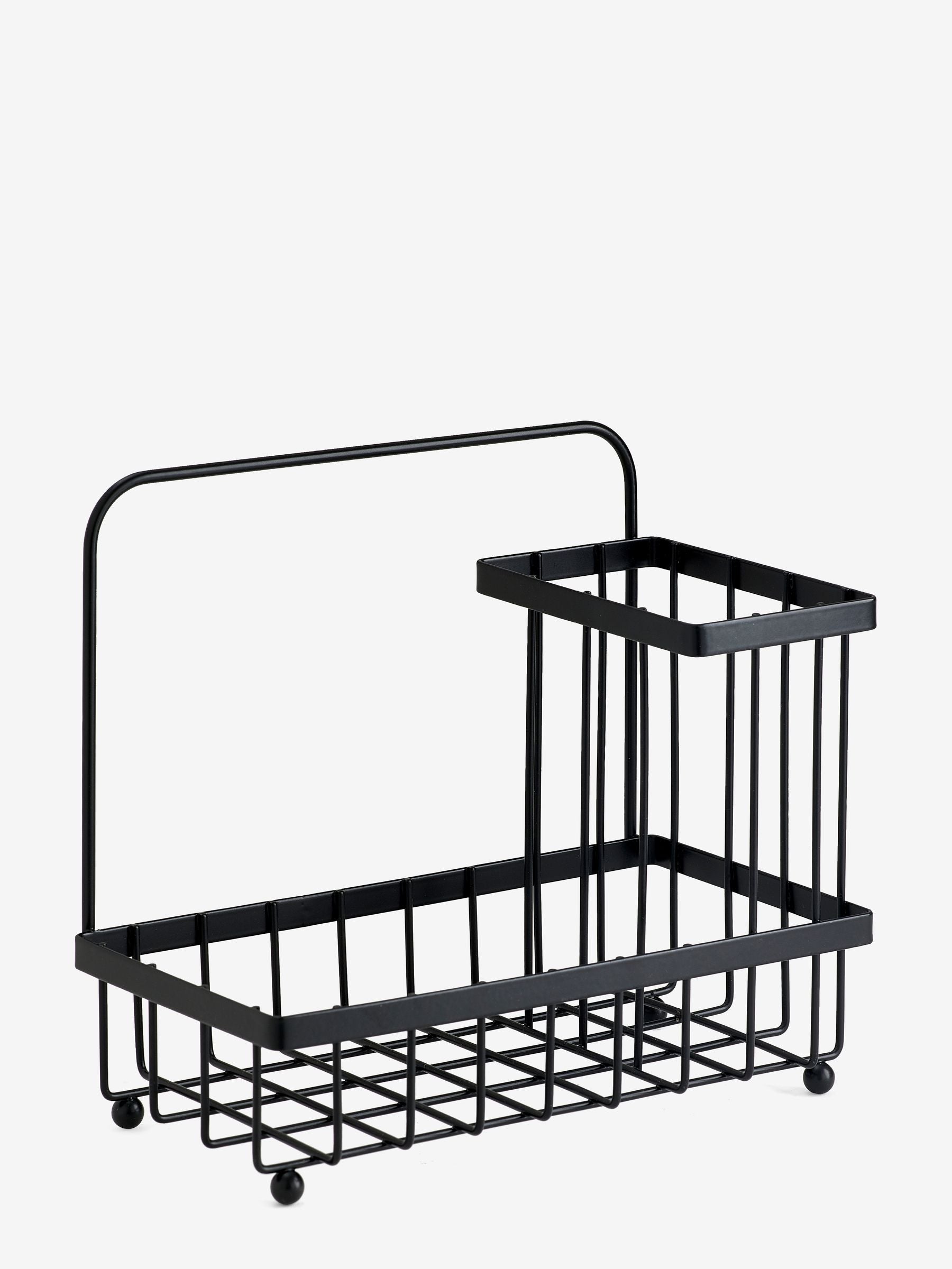 Black sinktop organiser caddy 20x22x12.5cm - British product
