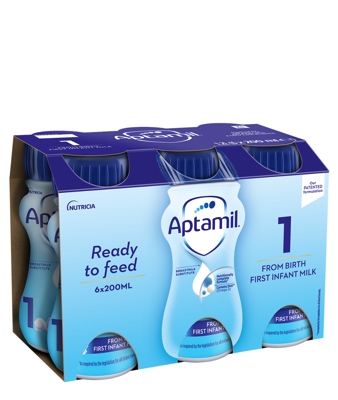 Aptamil first infant ready to feed milk 6x200ml - British product
