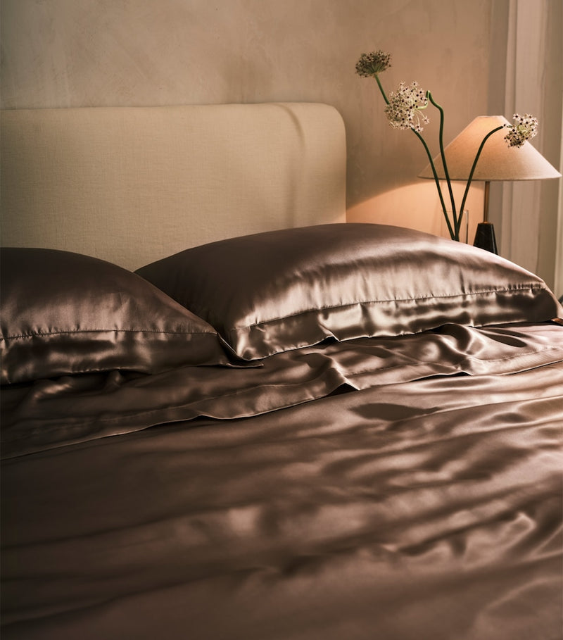 Gingerlily Silk Mocha King Duvet Cover 225cm x 220cm, UK version