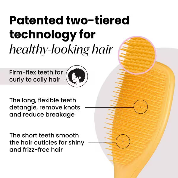 DNR Tangle Teezer Large Ultimate Detangler Fine Yellow - British product