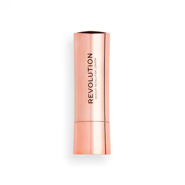 Revolution Satin Kiss lipstick TGFI dark red brown, imported from the UK
