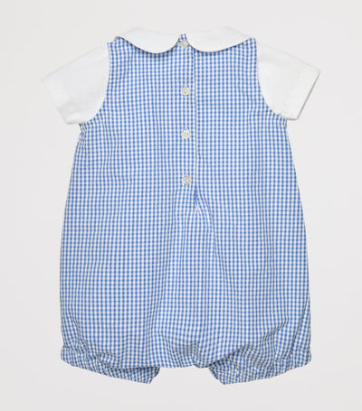 Cotton Baby Playsuit with Lion Embroidery, Size 0-9 Months