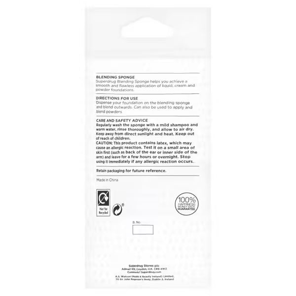 Superdrug pink blending sponge (British brand)