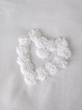 White tufted hearts duvet cover and pillowcase set (British brand)