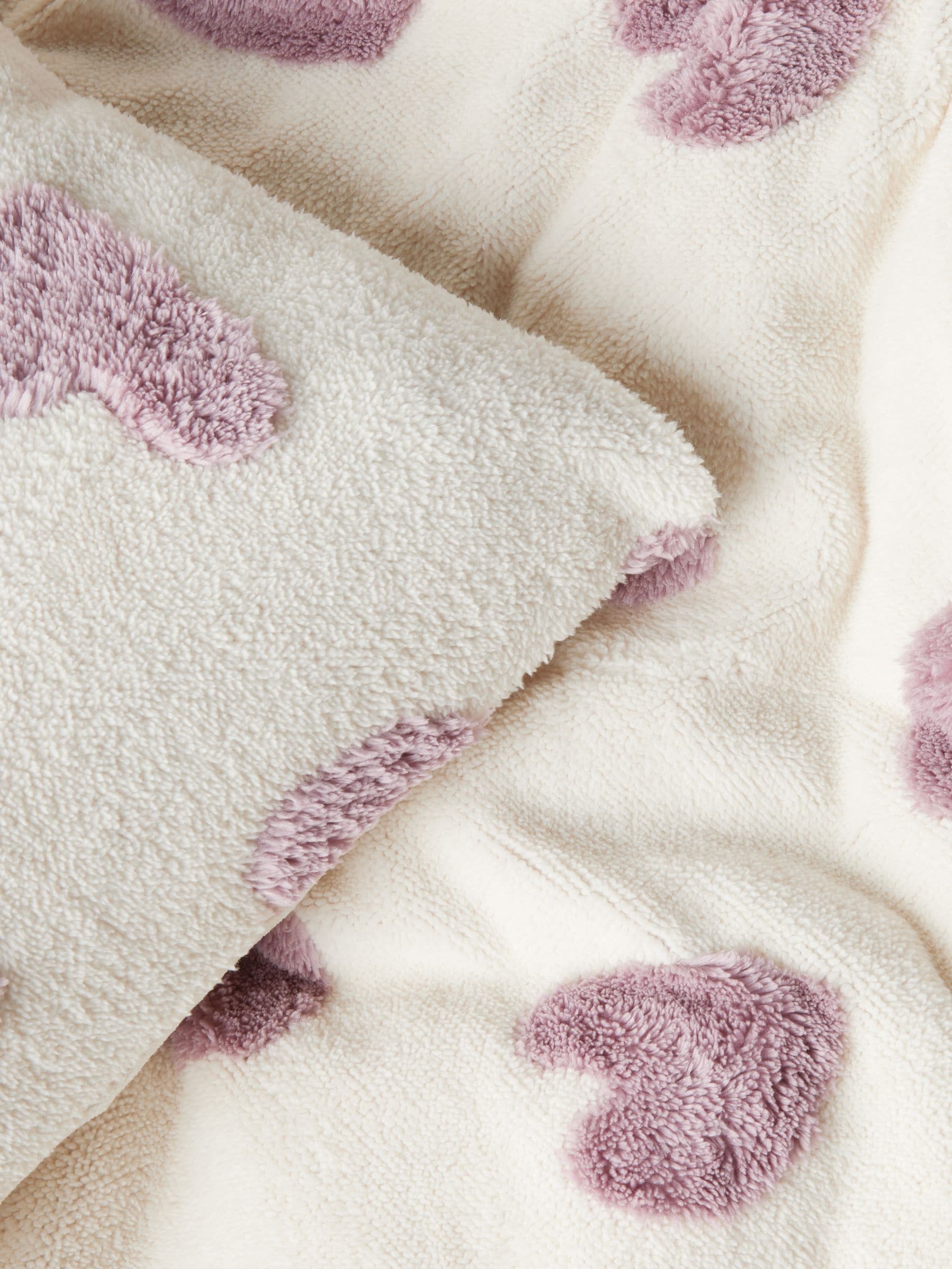 Fleece heart duvet cover and pillowcase set - British product
