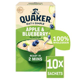 Quaker Oat So Simple Apple & Blueberry Porridge Sachets Cereal   10 per pack - McGrocer