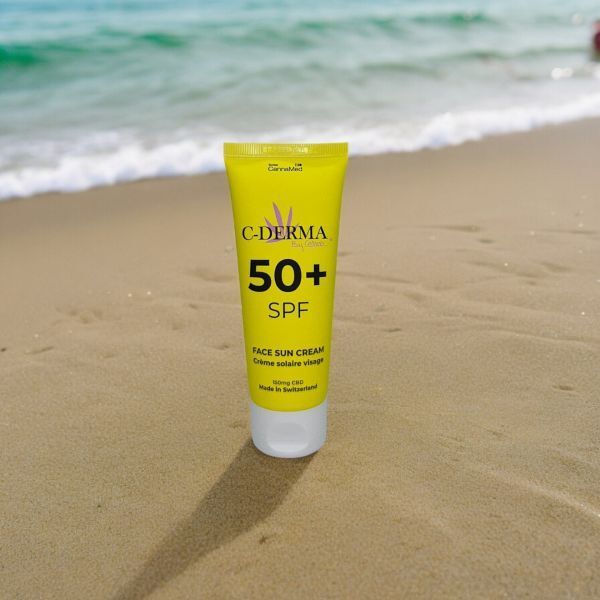 C-DERMA Facial Sunscreen SPF 50+ 75ml Bottle - British product