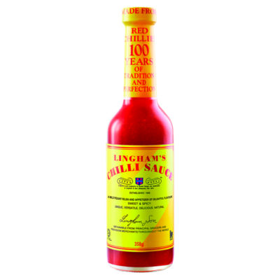 Lingham's Original Chilli Sauce 358g, UK version